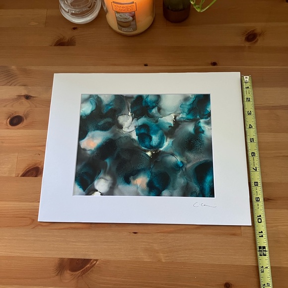 New Original Signed Artwork Alcohol Ink on Paper 163 - Picture 4 of 5